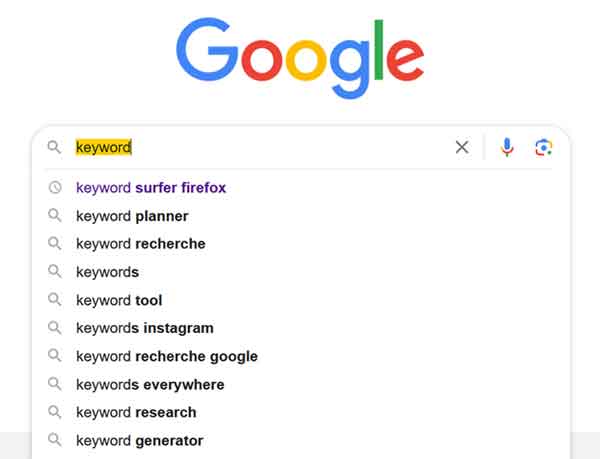 google keyword suche