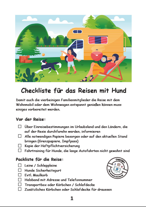 Checkliste für das Reisen mit Hund